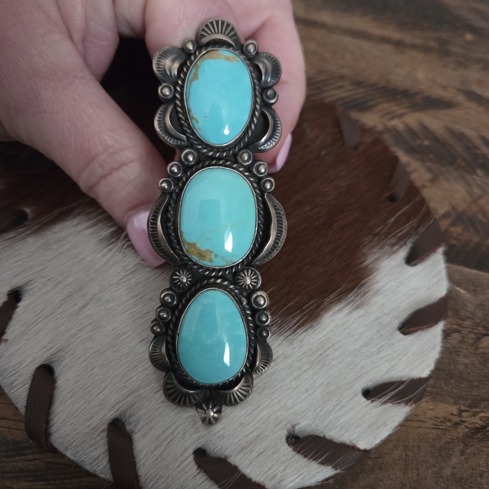 Elegant Turquoise and Silver Ring